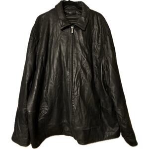 WILSONS LEATHER x PELLE STUDIO w/ Thinsulate Black Jacket Men Sz 3XLT Biker Moto